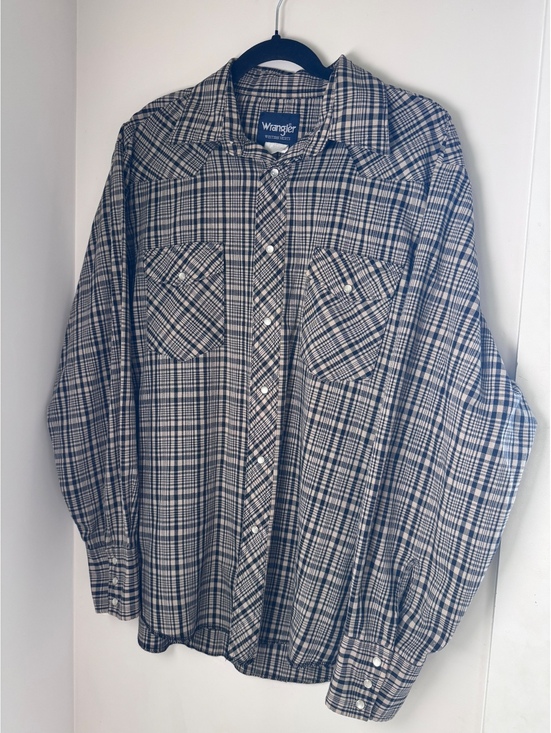 Wrangler Other - Wrangler Western Shirt Men’s Large 75204PP Plaid Pearl Snap Cowboy Long Sleeve